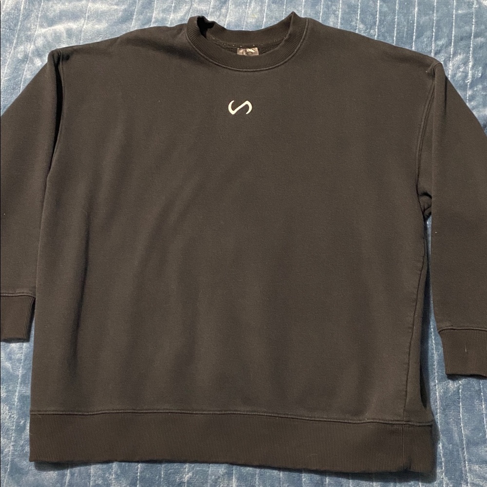 TLF Black Oversized Crewneck